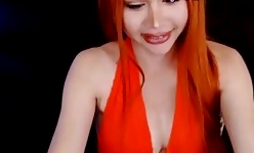 Colossal LadyBoy Exploding Cum  Live at Webcam Part 2