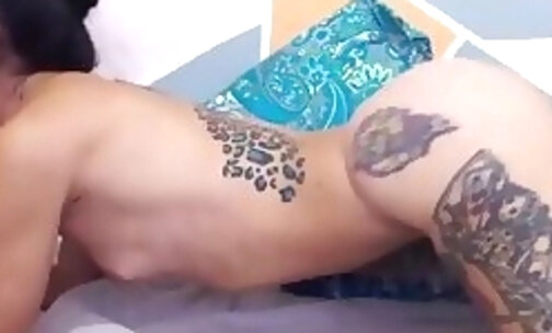 slim tattooed tgirl gets anal fucking by her boyfriend