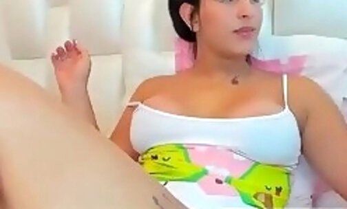 Hot Big Tits Latina Shemale on Webcam Part