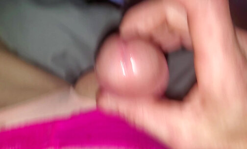 Cd Michelle Wearing Pink Panties Edging Cum Dripping & Licking
