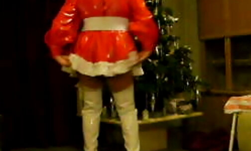 Plastic Mariska - Red sissy outfit