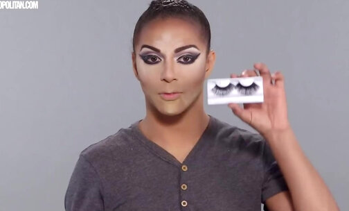 Shangela makes her makeup