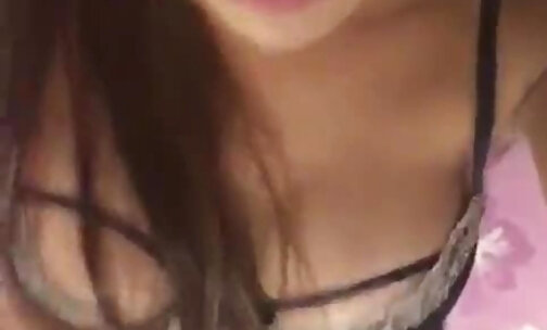 sexy latina wank her big cock selfie