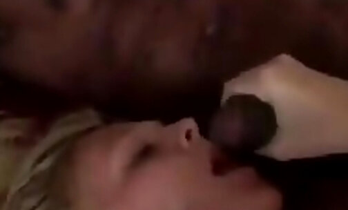 CD swallowing Cum From Black Cock