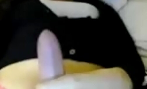 Chubby asian tgirl cums on webcam
