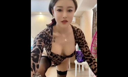 Leopard Outfit Thai Ladyboy Slut Seeking Clients and Su