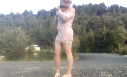 Sissy sniffing poppers and dancing in public