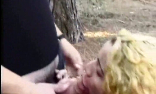 Ass licking & blowjob in the woods