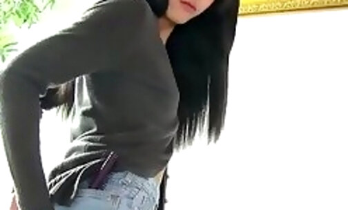 Petite Asian Cutie Narnia showing off before toying her perfect ass