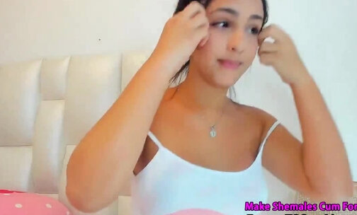 Super Kinky Big Boobs Latina Shemale Karol_Sweetdoll_ on Webcam Part 3