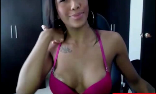 Ebony tgirl monsterdick webcam jerking