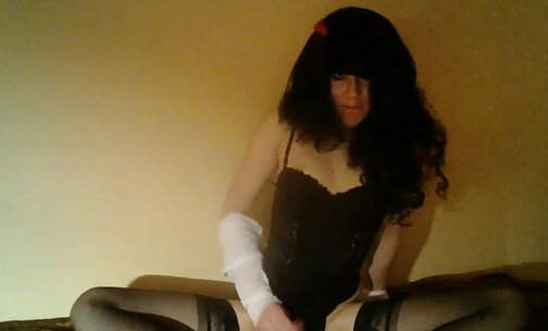 crossdressed and playing alone