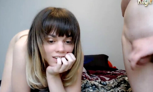 two petite shemale cuties have anal sex on webcam