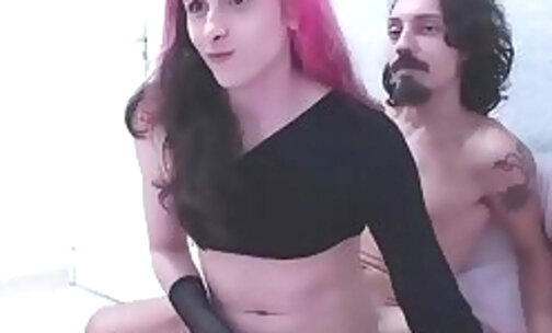 slim Brazilian tgirl gets anal fucking by her boyfriend