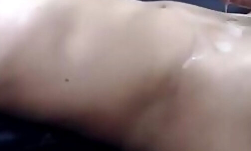 shemale cumshot on belly