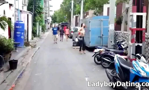 Sexy Thai ladyboys in public looking for sex