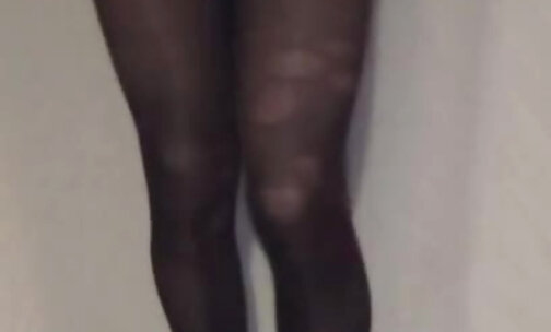 cum on my legs in pantyhose