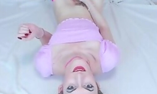 self facial cumshot - long legs over my head and cum on my face