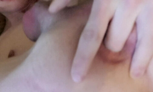 Cute sissy lick finger after fingering