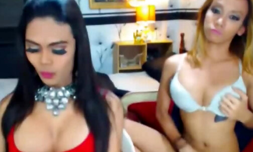 Hot Shemales Enjoy Masturbating on Cam