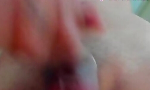 Complete TS spitting her shaft head in a WebCam Show