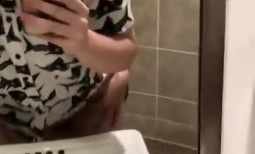 Quick toilet fuck by a cute Trans girl