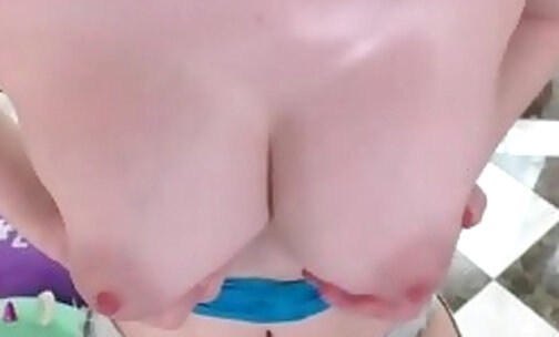 Bunny fucked Daisy's ass with a clear glass toy