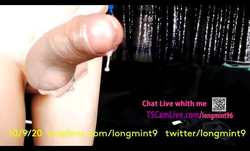 Amazing Ladyboy LongMint Huge Cock on Webcam Part 2