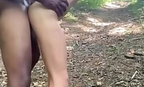 Daddy fuck me so rough inside the woods