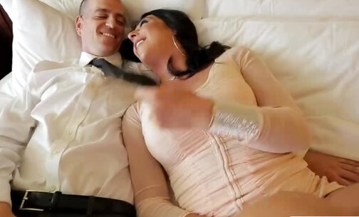 TS Pornstar beauty Chanel Santini makes horny Chad Diamond satisfied in bed